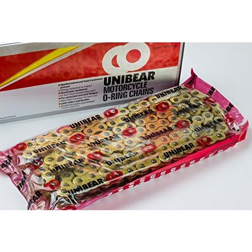 O-ring 520 120 Links Motorcycle Chain, Gold, With 1 Con...