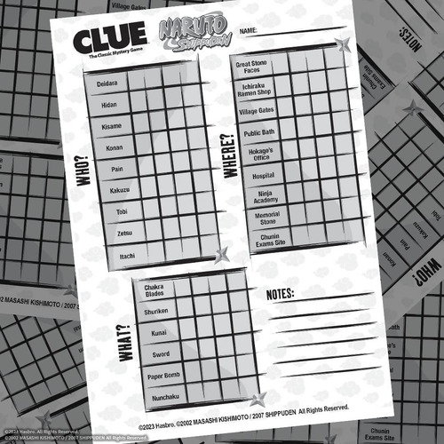 Juego De Mesa Usaopoly Clue: Naruto | Resuelve Misterios Par