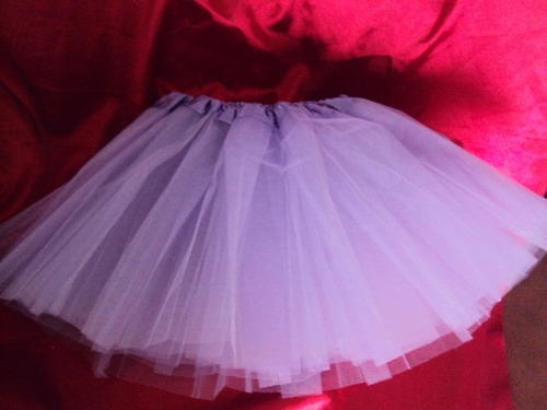 Saia De Tule Infantil Tutu Lilás 3 Camadas Bailarina