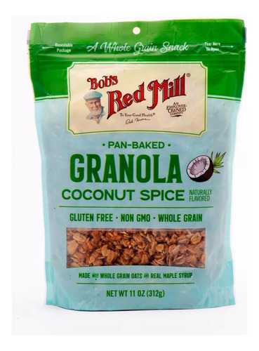 Granola Sin Gluten Coco Especias Integral Sin Azúcar 312g