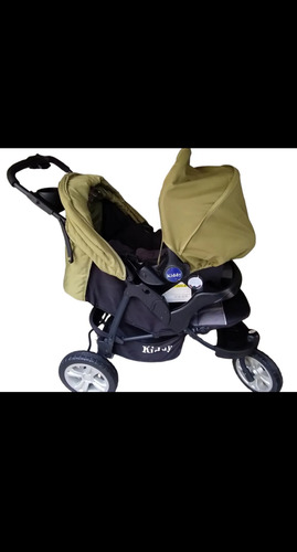 Cochecito Y Huevito Kiddy Bebe Negro Y Verde Negro (Usado)