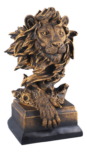 Figura De León De Resina, Innovadora, Vintage, Exquisita Par