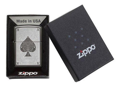 Imagen 6 de 10 de Encendedor Zippo Lighter Ace Filegree Plateado