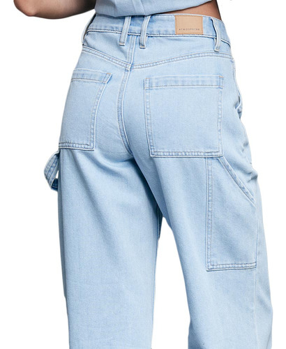 Jeans Rectos Casual Atmosphere Dnm Amet Bleach Mujer