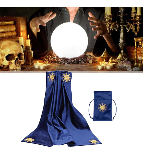 Toalha De Mesa De Cartão De Adivinhação De Tarô Azul