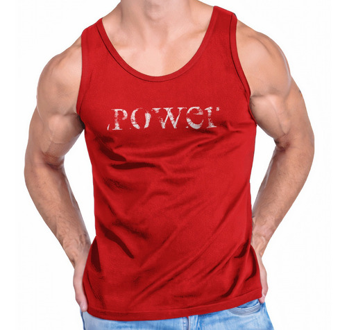 Camiseta Tank Top Sin Mangas Moda Motivación Estampada Power