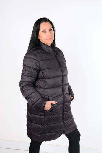 Campera Mujer Camperon Atomik Largo Inflada Puffer Dama