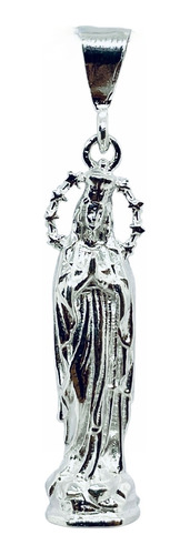 Dije De Virgen De Fátima Bulto Grande (deperlá Plata)