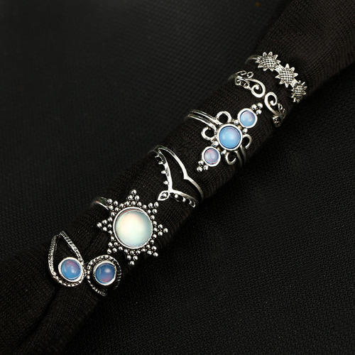 Juego De 6 Anillos Para Mujer, Bohemio, Vintage, Apilables P