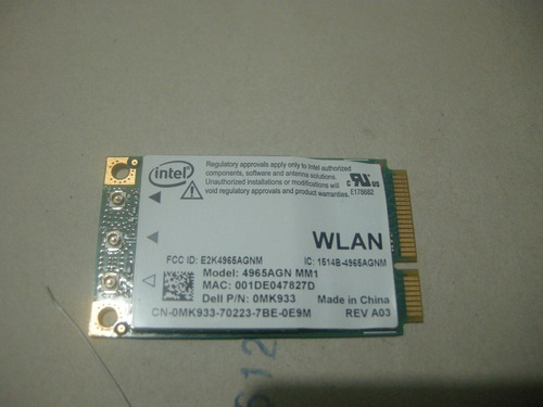 Dell Xps M1330 Tarjeta Wifi