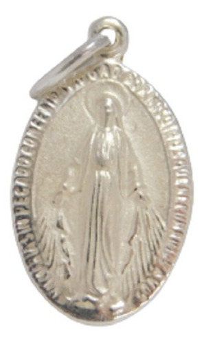 Dije Plata 925 Medalla Milagrosa Relieve Mediana N°2