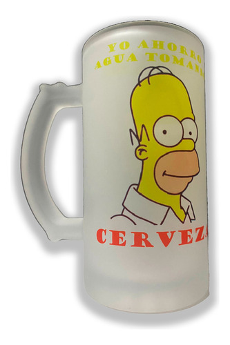 Jarra Cervecera Personalizada Homero Simpson