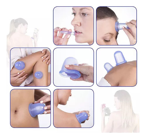 Juego De 7 Vasos De Masaje Corporal Con Masajeador Facial De