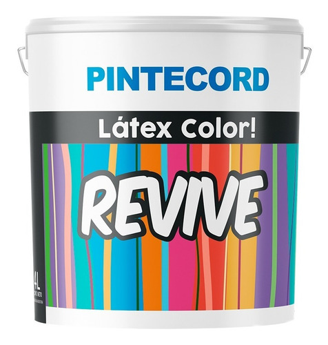 Latex Pintecord Revive Lavable Interior Color Hogar Deco 4 L