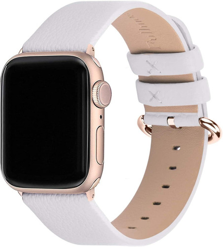 Malla Cuero Para Apple Watch (42mm) Blanca