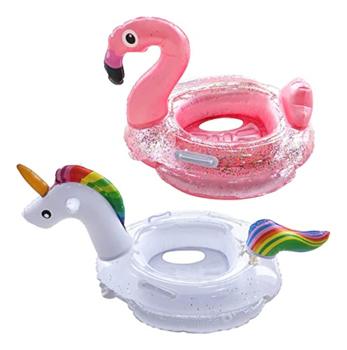Fudragtn Inflatable Flamingo Unicorn Pool Floats