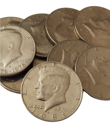 Lote 12 Pzas 1/2 Dolar Kennedy  Años Mixtos De 1971 - 1997 
