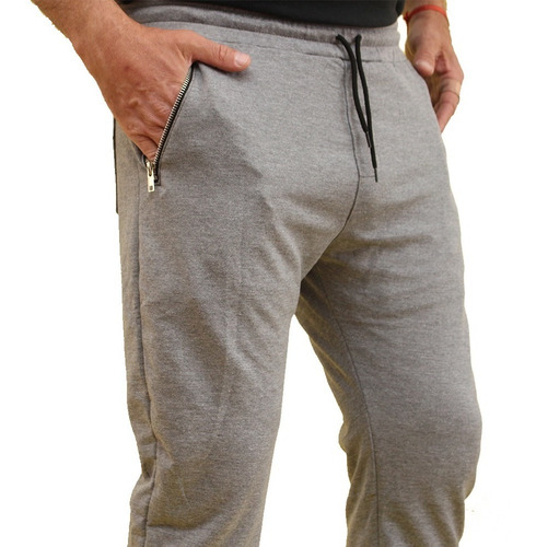 Jogging Hombre Deportivo Pantalón Rústico Peinado Con Cierre