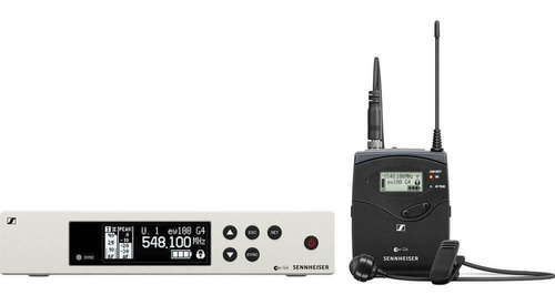 Sistema de micrófono de solapa inalámbrico Sennheiser Ew 100 G4-me4, color negro