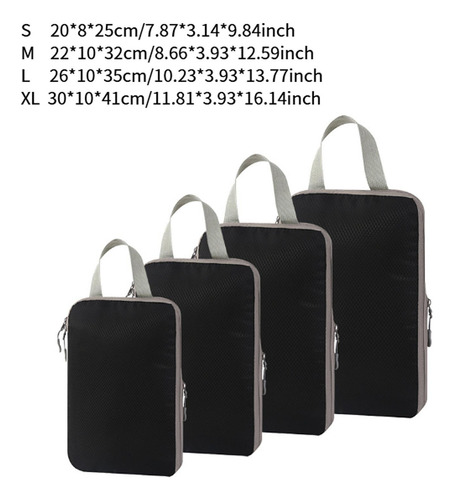 Conjunto De Bolsas De Almacenamiento Al Vacío, Negro