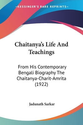 Libro Chaitanya's Life And Teachings: From His Contempora...