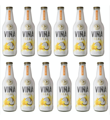 Pack De 12 Cooler Viña Real Piña Colada 330 Ml