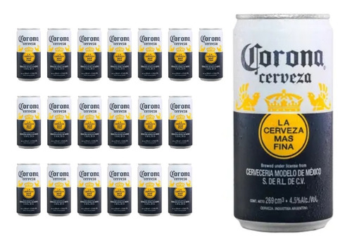 Cerveza Corona  Lata X 269cc Caja Pack X 20 Unidades 