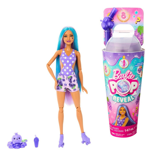 Barbie Pop Reveal Y Accesorios Aroma Uva Cabello Morafo