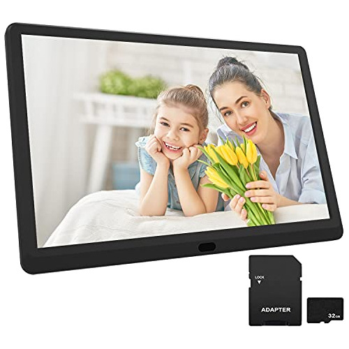 Digital Picture Frame 10 Inch With 32gb Card, 1920x1080 Ips