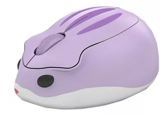 Mouse Inalambrico Con Forma De Hamster Laptop Mac Purpura