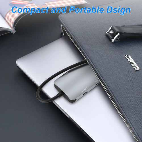 Hub Usb C 8 En 1 Adaptador Multipuerto Usb C De 10 Gbps Con