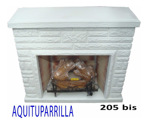 Hogar Esquinero Piedra S/madera C/ Leños Refractarios 5000