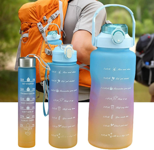 Y 3pzs Botella Agua Deportiva Gran Capacidad Antiderrapantem