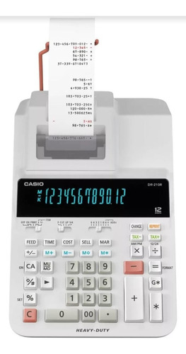 Calculadora de impressora branca Casio 1 DR-210R