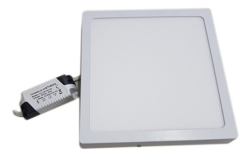 Imagen 2 de 10 de Plafon Panel Led 18w Aplicar Cuadrado 23x23cm Luz Fria Etheo