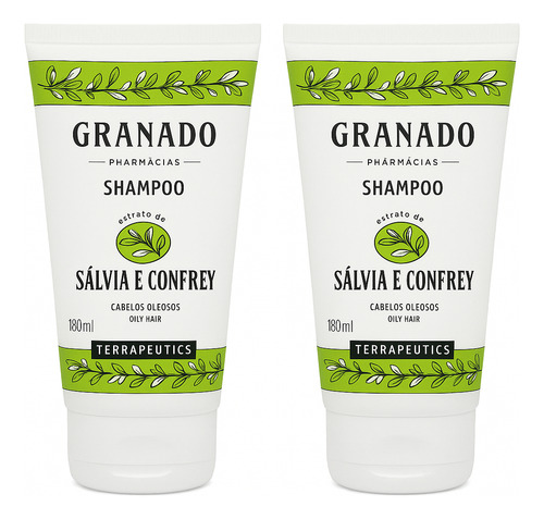 Shampoo Granado Sálvia Terrapeutics 180ml Kit C/ 2un