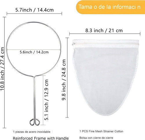Coladores Cernidores Escurridor Acero Inoxidable Juego 5 Pzs Plateado