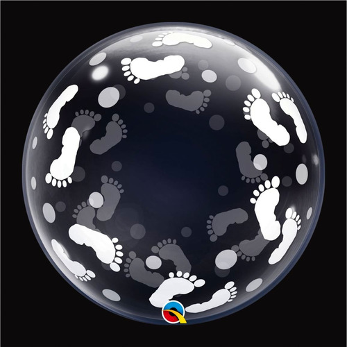 Qualatex - Balão - Bexiga Bubble Transparente Pezinho Beb