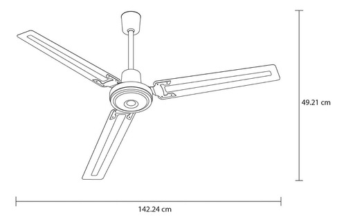 3 X Ventilador Industrial Negro Techo Masterfan Icarus S/luz