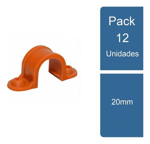 Pack 12 Abrazadera Pvc Conduit 20mm Pvc