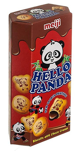 Meiji Hola Galletas Panda Con Crema De Chocolate, 2 Onzas Ca