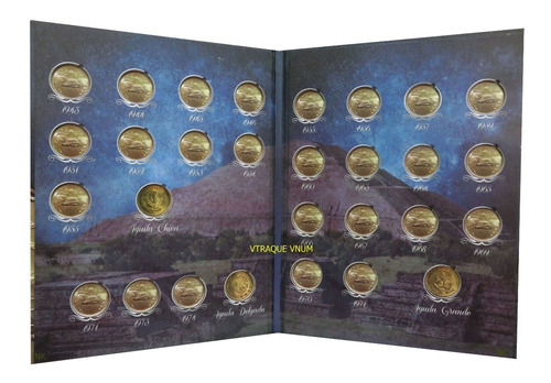 Album Para Monedas 20 Centavos Teotihuacan Full