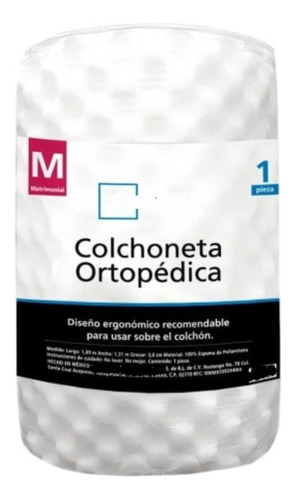 Colchoneta Cubre Colchon Ortopedica Matrimonial Confortable!