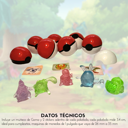 100 Pokebolas De 1 Pulgada + 100 Pokebolas De 2 Pulgadas