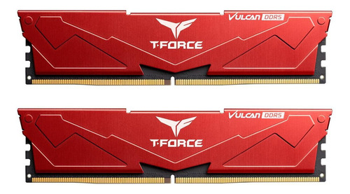 Kit Memoria Ram Team Group T-force Ddr5 5200mhz 2x16gb Rojo
