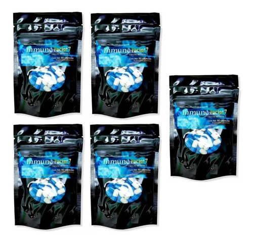 5 X 60 Cáps C/u Factor 7 De Inmuné F7i Sabor Sin Sabor