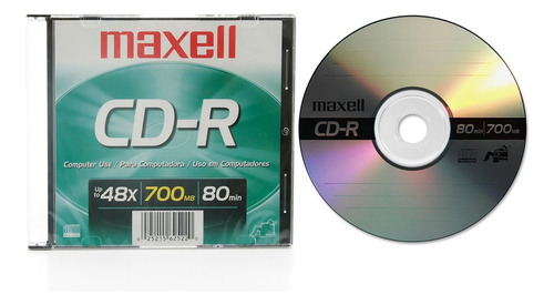 Cdr Maxell 48x 10 Unidades No Pack E Com Caixas Acrilicas