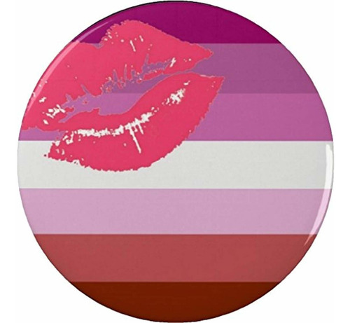 A&t Designs Lesbian Flag Symbol With Kiss