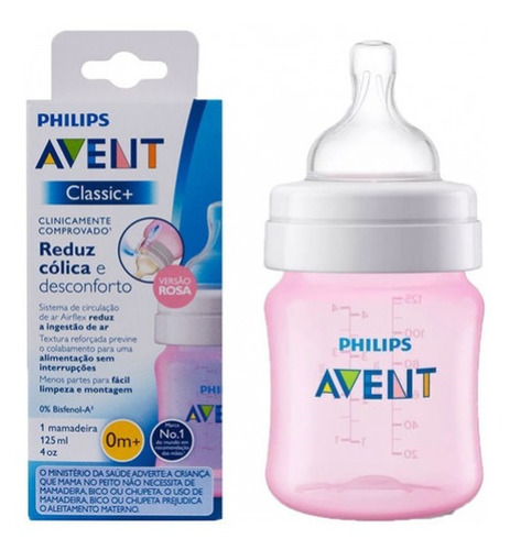 Imagem 1 de 1 de Mamadeira Classica Pp 260ml Rosa
