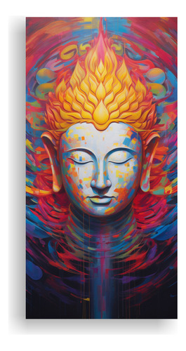 100x50cm Cuadro Movimiento Salon Buddha Face Oil Abstract St